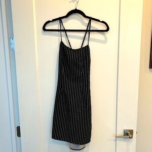 black striped dress